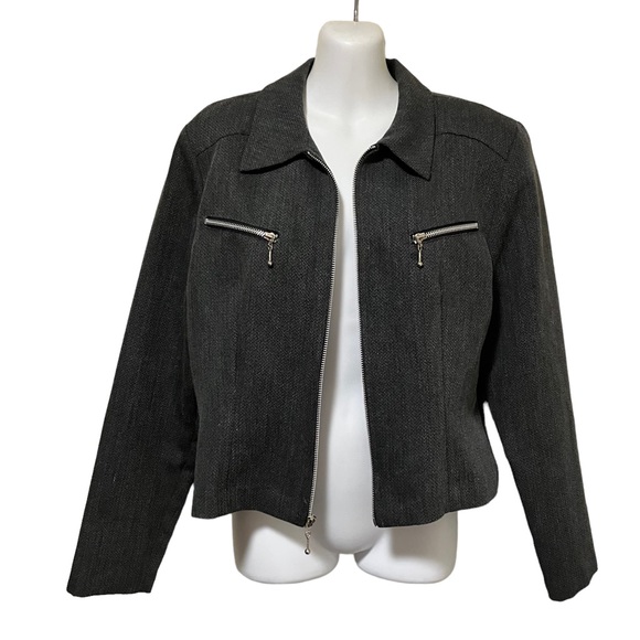 Vintage 90s Star C.C.C. Gray Zip Jacket - Picture 2 of 8